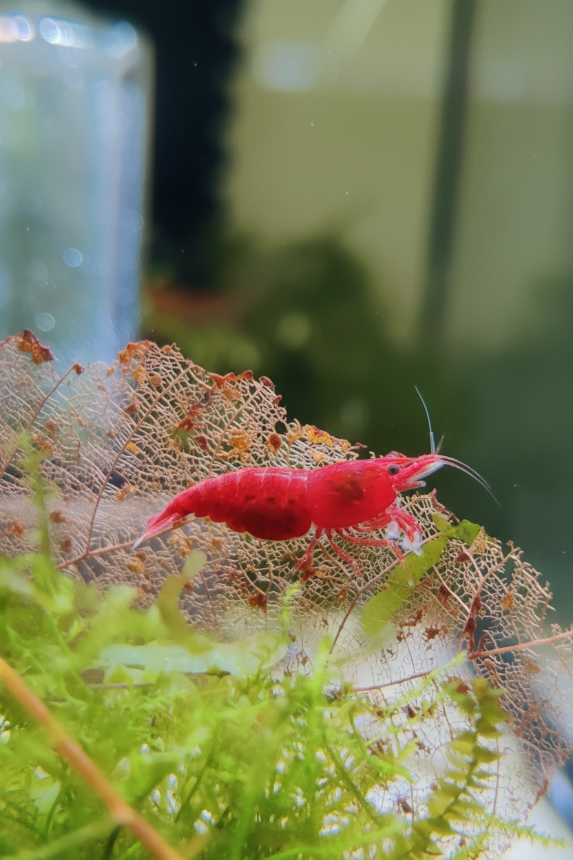 Tragende Red Fire Cherry Garnele (Neocaridina davidi)
