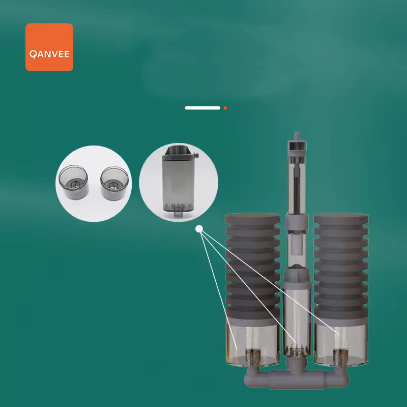 QANVEE Bio-Schwammfilter für Aquarien