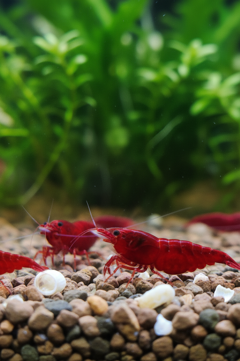 Bunter Garnelenmix - Ideal für Einsteiger - Neocaridina (Bloody Mary,Yellow Fire,Red Rili, White Pearl,Blue Rili,)