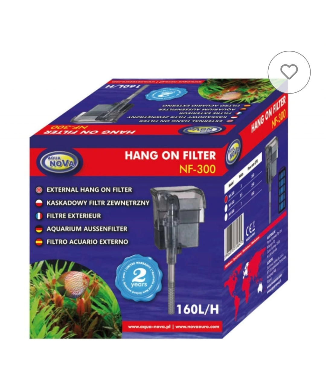 Aqua Nova Hang On Filter NF-300/Filter NF-450